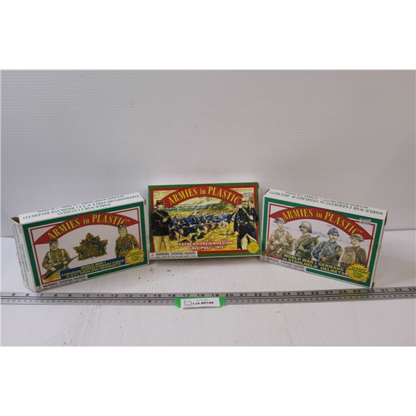 (3) Army Troop Figurine Sets: World War I & French World War I