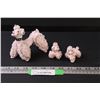 Image 1 : (3) Lefton Pink Spaghetti Poodle Figurines - 4" & 2"