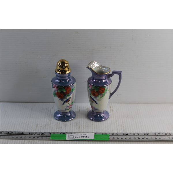 Porcelain Hand Painted Japanese Cream & Sugar Set