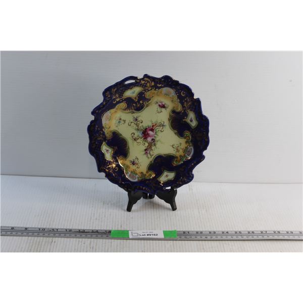 Decorative Porcelain Hand Painted Nippon/China Plate with a Stand