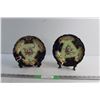 Image 1 : (2) Decorative Porcelain Hand Painted Nippon/China Plates with Stands