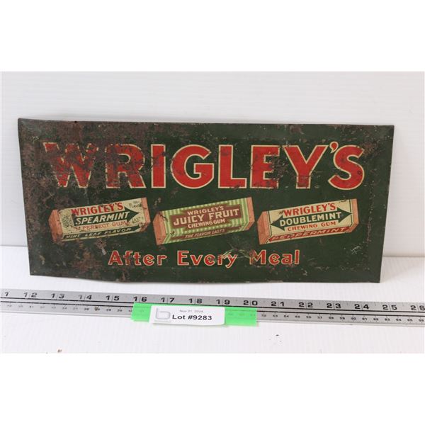 *Wrigley's Gum Metal Sign - 13"x 6"