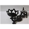 Image 2 : Antique Cast Iron Wall Mount Oil Lamp Holders (Missing Mounting Bracket)