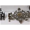 Image 3 : Antique Cast Iron Wall Mount Oil Lamp Holders (Missing Mounting Bracket)