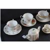 Image 4 : Tea Cups and Saucers, Tea Pot and a Miniature Cream & Sugar Set