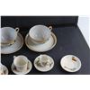 Image 6 : Tea Cups and Saucers, Tea Pot and a Miniature Cream & Sugar Set