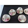 Image 5 : (6) American Beauty Ceramic Tea Cup and Saucers Set
