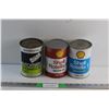 Image 1 : (3) Motor Oil and Transmission Fluid Tins - Motomaster and Shell - Empty