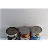 Image 3 : (3) Motor Oil and Transmission Fluid Tins - Motomaster and Shell - Empty