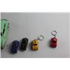 Image 2 : (6) Die Cast Volkswagen Beetle Car Toys and (2) Keychains