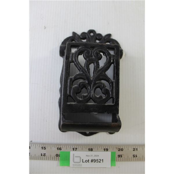 Vintage Metal Matchbox Holder