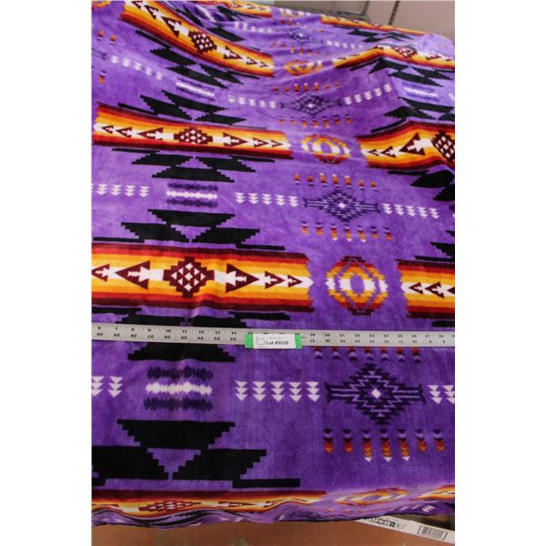 Plush Blanket - Indigenous Theme - 6' x 7'