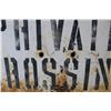 Image 2 : Metal Sign "Private Crossing" 24" x 15"