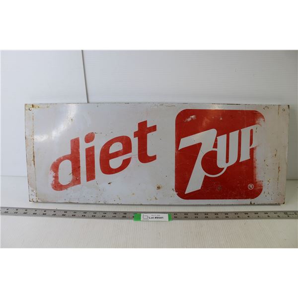 Metal Sign "diet 7up" 26.5" x 10"