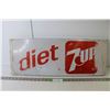 Image 1 : Metal Sign "diet 7up" 26.5" x 10"