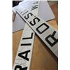Image 3 : *(2) Metal Signs "Railway Crossing" 68" x 8"