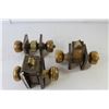Image 2 : (3) Vintage Brass Doorknob Sets