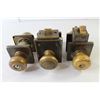 Image 3 : (3) Vintage Brass Doorknob Sets