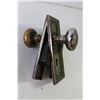 Image 3 : (2) Vintage Brass Doorknob Sets