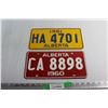 Image 1 : 1960 & 1961 Vintage Alberta License Plates