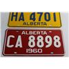 Image 3 : 1960 & 1961 Vintage Alberta License Plates