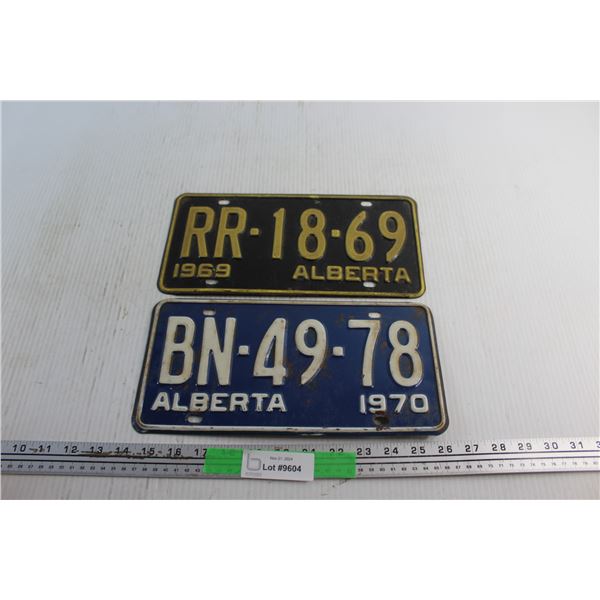 1969 & 1970 Alberta License Plates