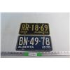 Image 1 : 1969 & 1970 Alberta License Plates