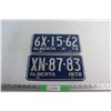 Image 1 : (2) 1972 Vintage Alberta License Plates