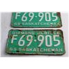 Image 3 : Pair of 1965 Vintage Saskatchewan Farm License Plates