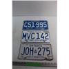 Image 1 : 1971, 1974 and 1973 British Colombia (BC) and Ontario License Plates