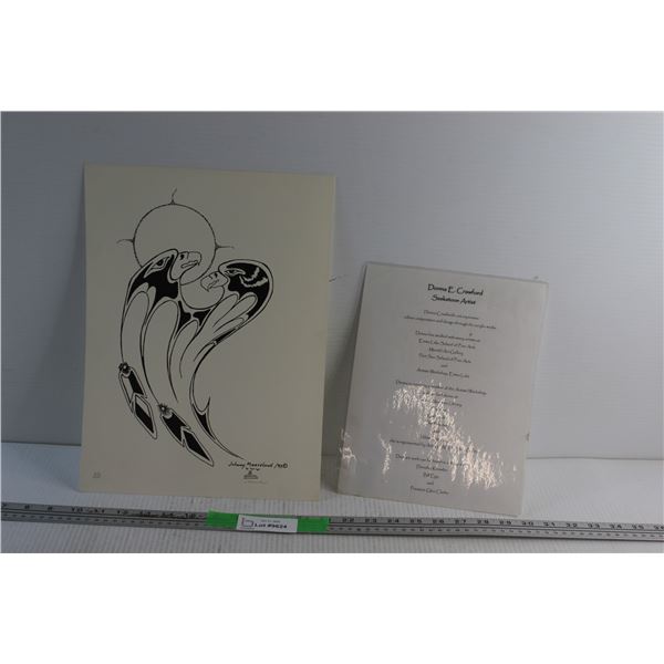 Indigenous Print 22/200 by Johnny Marceland 15'' x 11''