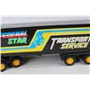 Image 6 : Plastic Federal Star Transport Service Semi w/ Plastic John Deere Tractor Toy- Both As is