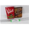 Image 1 : (2) Vintage Cigarette Pocket Tins, PIcobac, Velvet