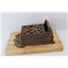 Image 2 : Vintage Cast Iron Match Box Holder On Board- As Is