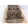 Image 4 : Vintage Cast Iron Match Box Holder On Board- As Is