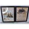 Image 1 : (2) Framed Prints, War Propaganda, Harley Davidson Advertisement- Both 13'' x 16''