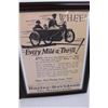 Image 2 : (2) Framed Prints, War Propaganda, Harley Davidson Advertisement- Both 13'' x 16''