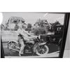 Image 5 : (2) Framed Enlarged Harley Davidson Photographs- Both 13'' x 16''