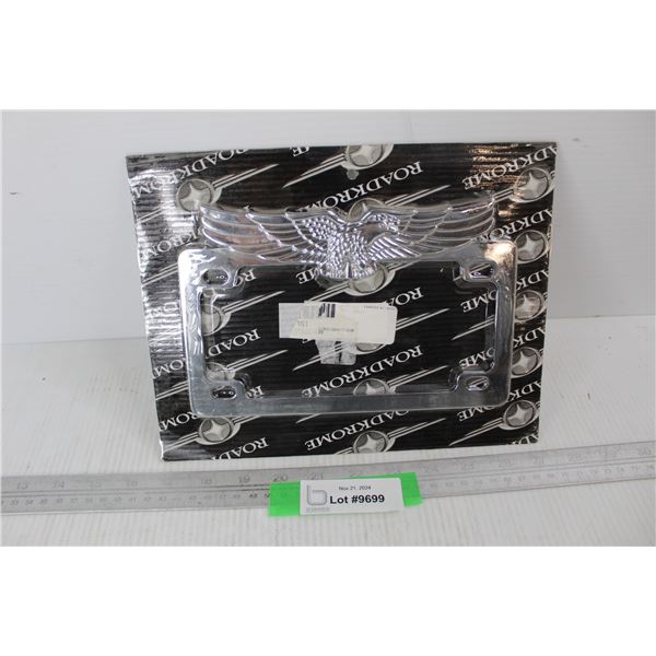 Roadkrome Chrome Eagle Motorcycle License Plate Frame- NIB