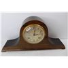 Image 2 : Vintage New Haven Wooden Mantle Clock- 20'' x 4.5'' x 10''