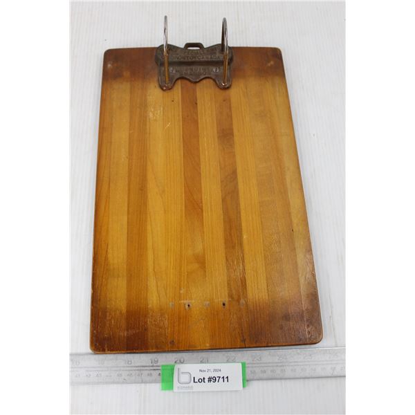 Vintage Wooden Clipboard Stamp The Office Speciality Co. Toronto Canada