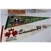 Image 4 : (5) Various Pennants, Saskatchewan Roughriders, Vancouver, Misc.