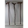 Image 1 : (3) Diamond Willow Walking Sticks/Canes - All About 35" Tall