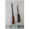 Image 1 : Sheffield Bone Handled Fork and Sharpener
