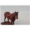 Image 2 : 1940s Cast Iron Thorough head Race Horse On Wooden Base
