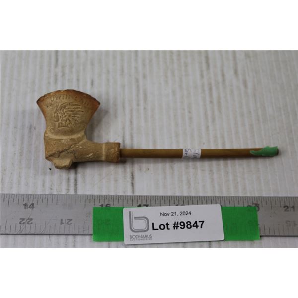 1900s Clay Pipe with Indigenous Chief Motif