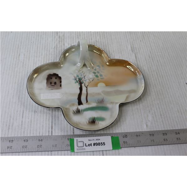 German 3 Section Dish With Handle