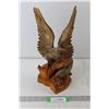 Image 1 : Wood Craved Hawk Statue