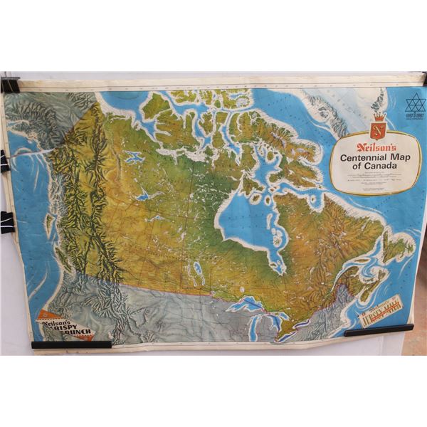 Neilson's Centennial Large Wall Map - 1867-1967