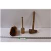 Image 1 : Wood Kitchen Utensils: Flour Scoop, Meat Pounder, Mallet